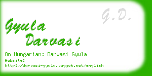 gyula darvasi business card